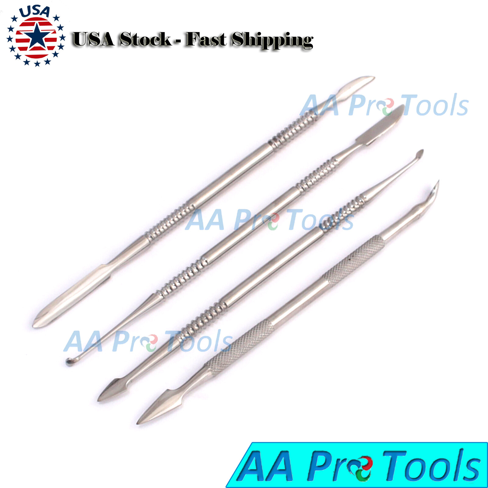 DOUBLE ENDED WAX CARVER SET OF 4 PCS WAX CARVING JEWELRY DENTAL DESIGN TOOL