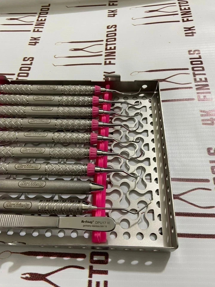 Hu Friedy Dental Hygiene Instruments 2 Set of 10 PCS With 2Sterlization Cassette