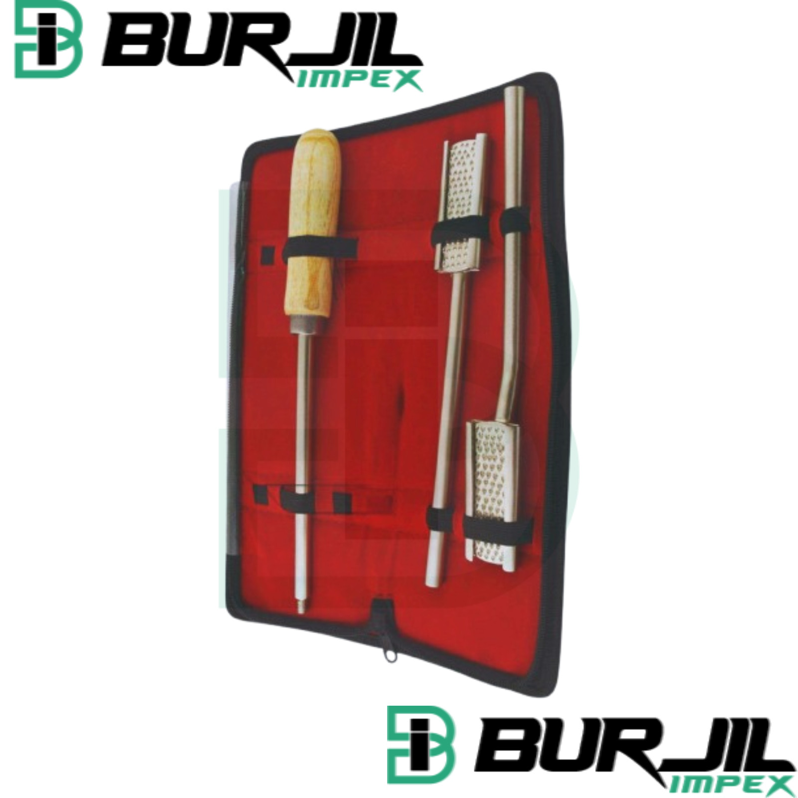 Burjil Impex 3pcs Equine Dental Float Rasp Kit – Horse Veterinary Instruments Se