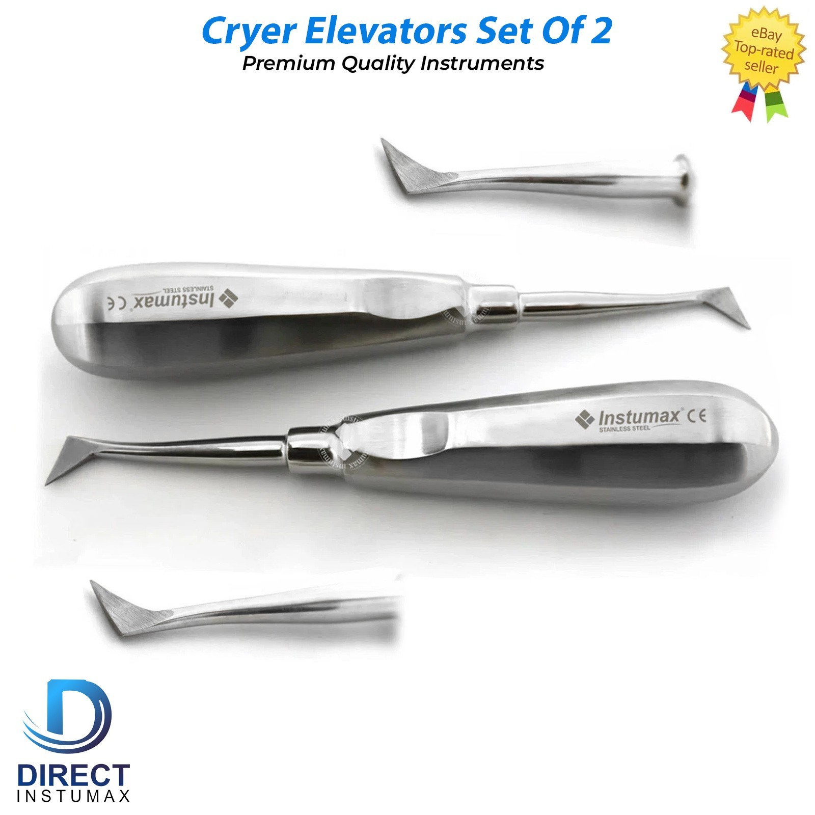 Dental Basic Extraction Kit Oral Surgery Root Elevators Rongeur Forceps