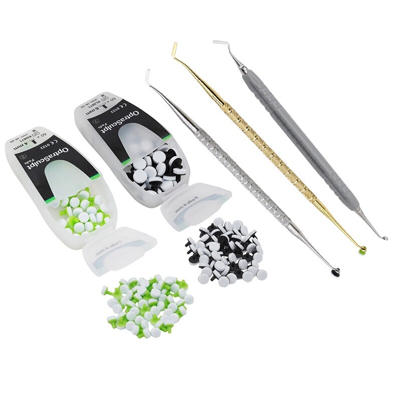 Dental Composite Resin Foam Pads Handle Spatula OptraSculpt Veneer Molding Tools
