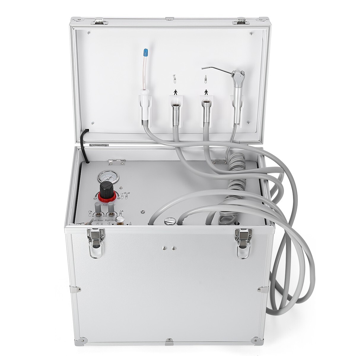 Portable Dental Delivery Unit Syringe Suction Turbine With Air Compressor 4Hole