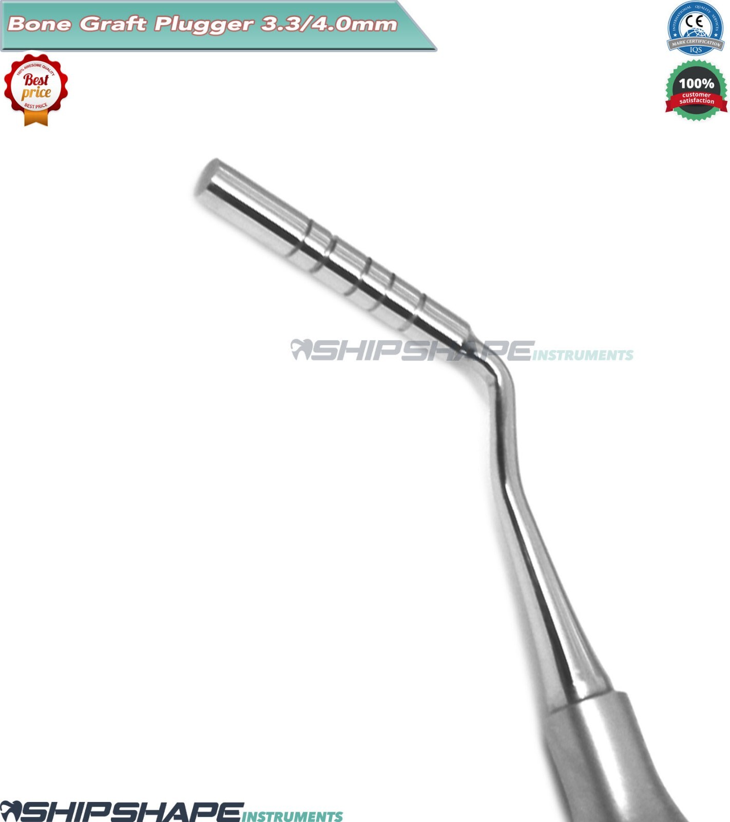 Bone Graft Plugger 3.3mm – 4mm Compactor, Packer Implantology Dental Instruments
