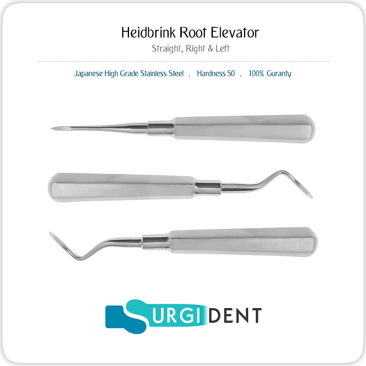 HEIDBRINK ROOT ELEVATOR ORAL SURGERY DENTAL INSTRUMENTS *SET OF 3*