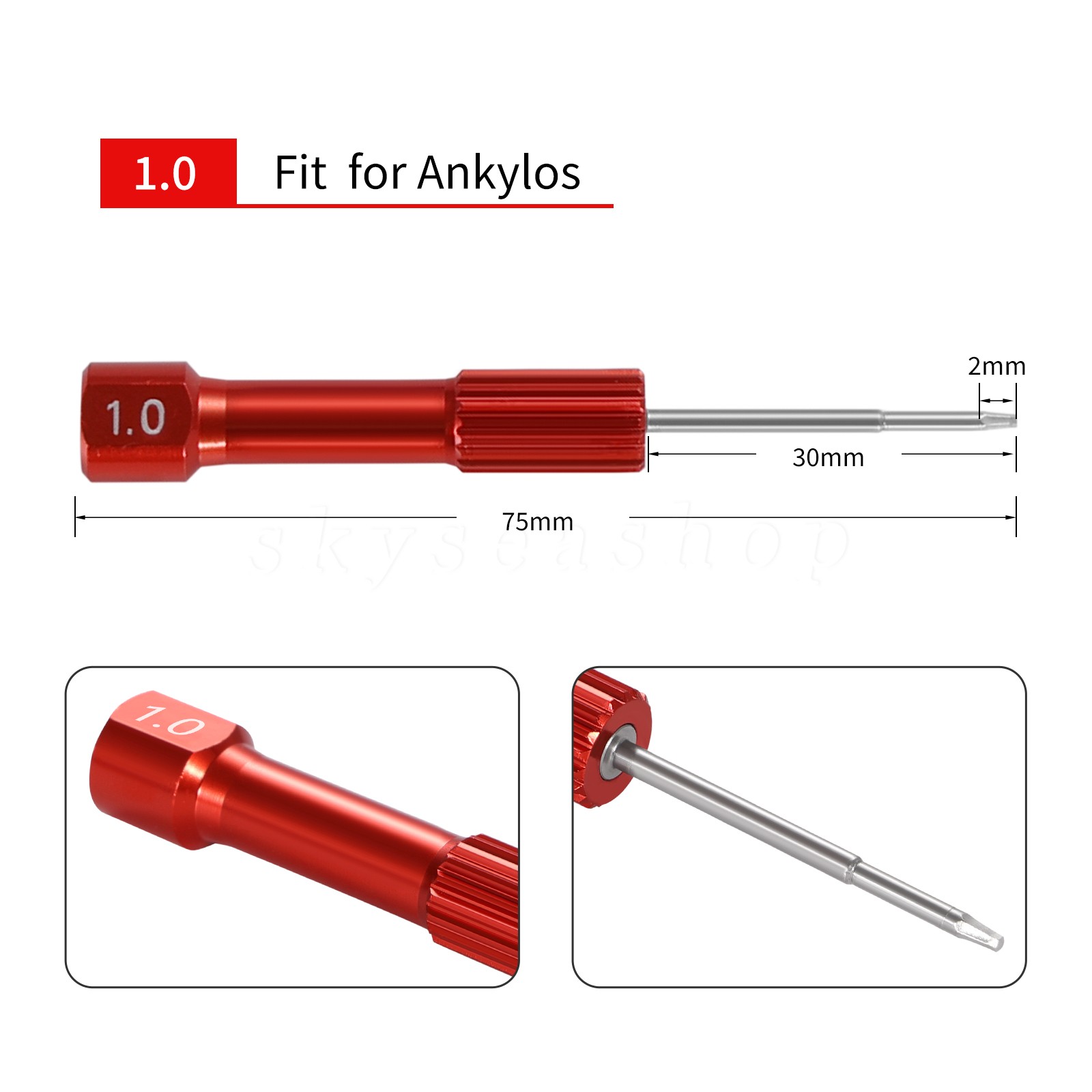 Dental Implant Screw Driver Kit Lab AST 3i NOB Implant Tools 9 PCs Set & Holder