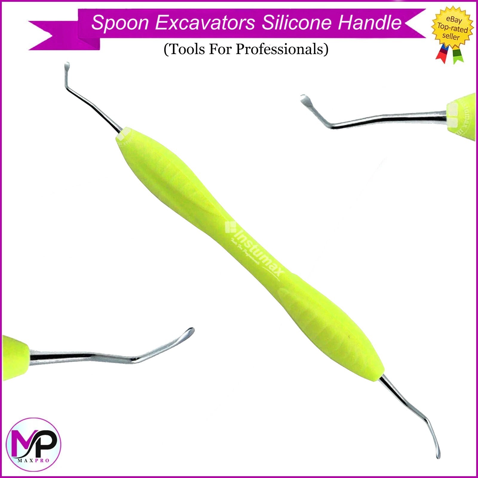 Professional Dental Spoon Excavator – Silicone Handle for Precise Tissue Removal