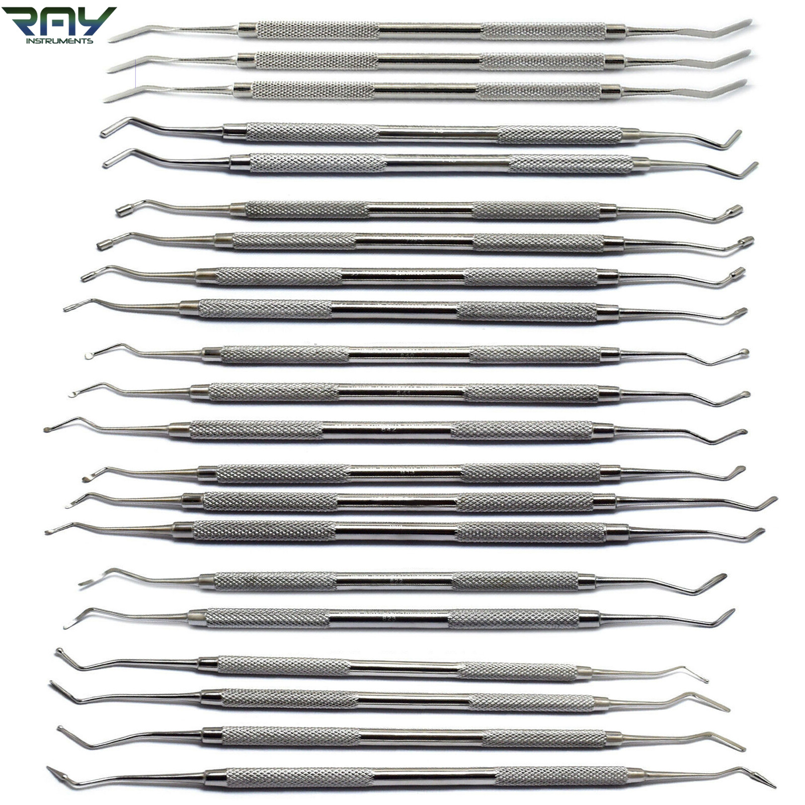 Dental Tooth Filling Pluggers Excavators Composite Instruments Heidemann Spatula