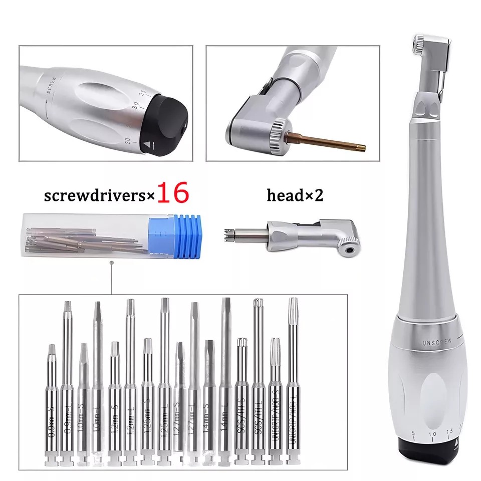 Dental Torque Driver Torque Wrench Handpiece Universal Dental 16 Drivers