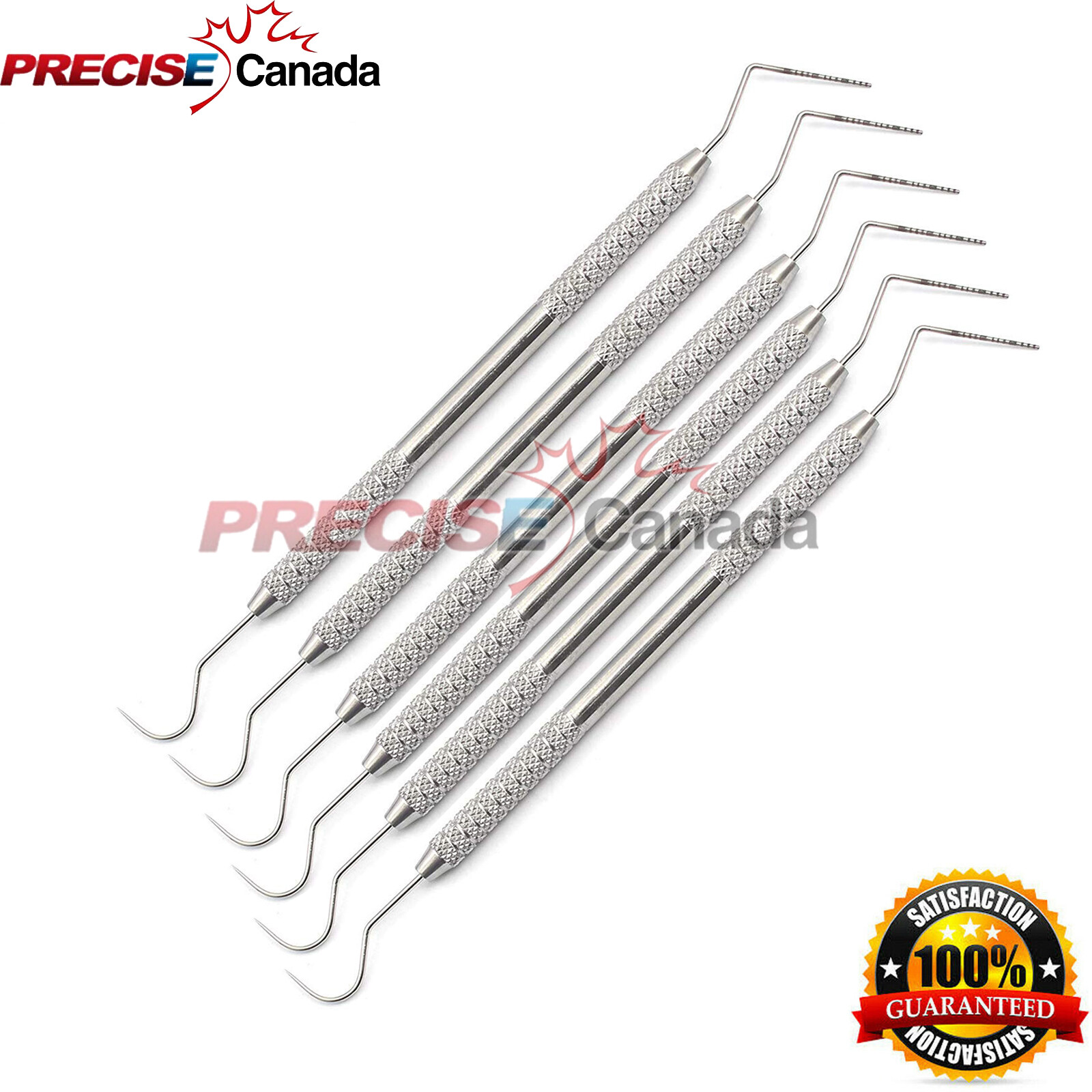 6 Pcs Dental Williams Explorer UNC 15/23 Color Coded Marking Probe Double Ended