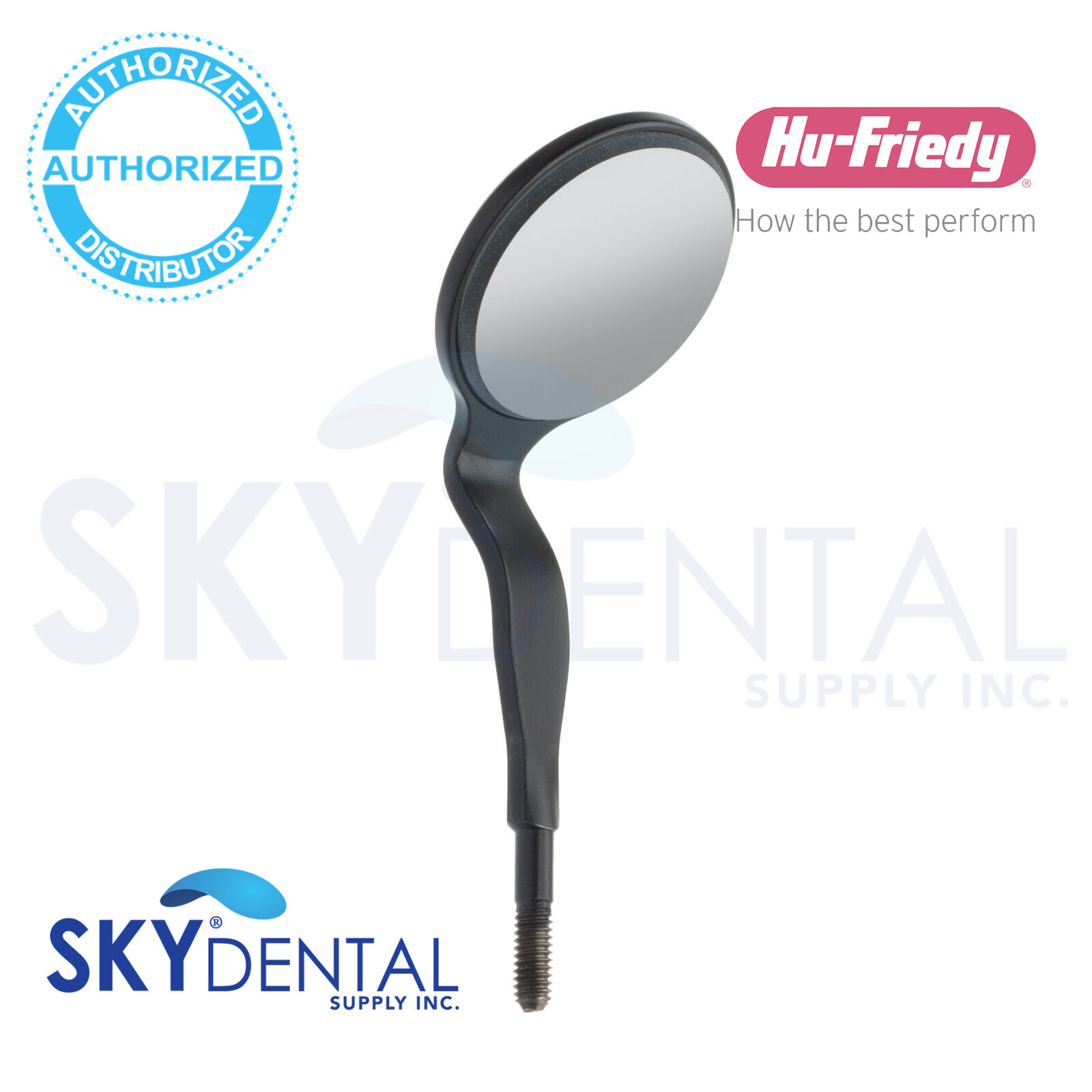 Hu-Friedy HD Blackline Mouth Mirror # 5 Double Sided – Cone Socket – MIR5DSHDB
