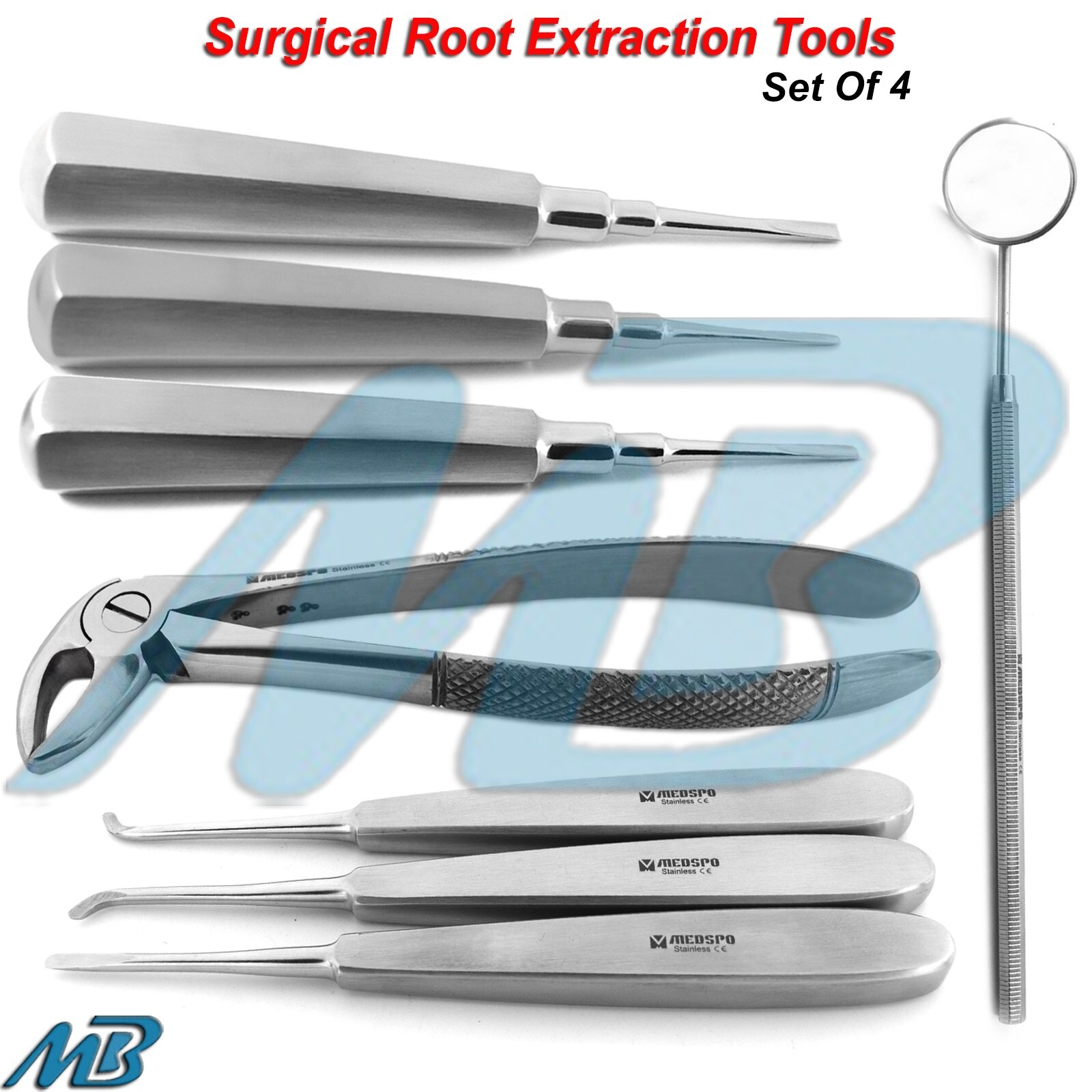 Surgical Root Extraction Elevators Fig 13 Tooth Extraction Forceps Medical Tools