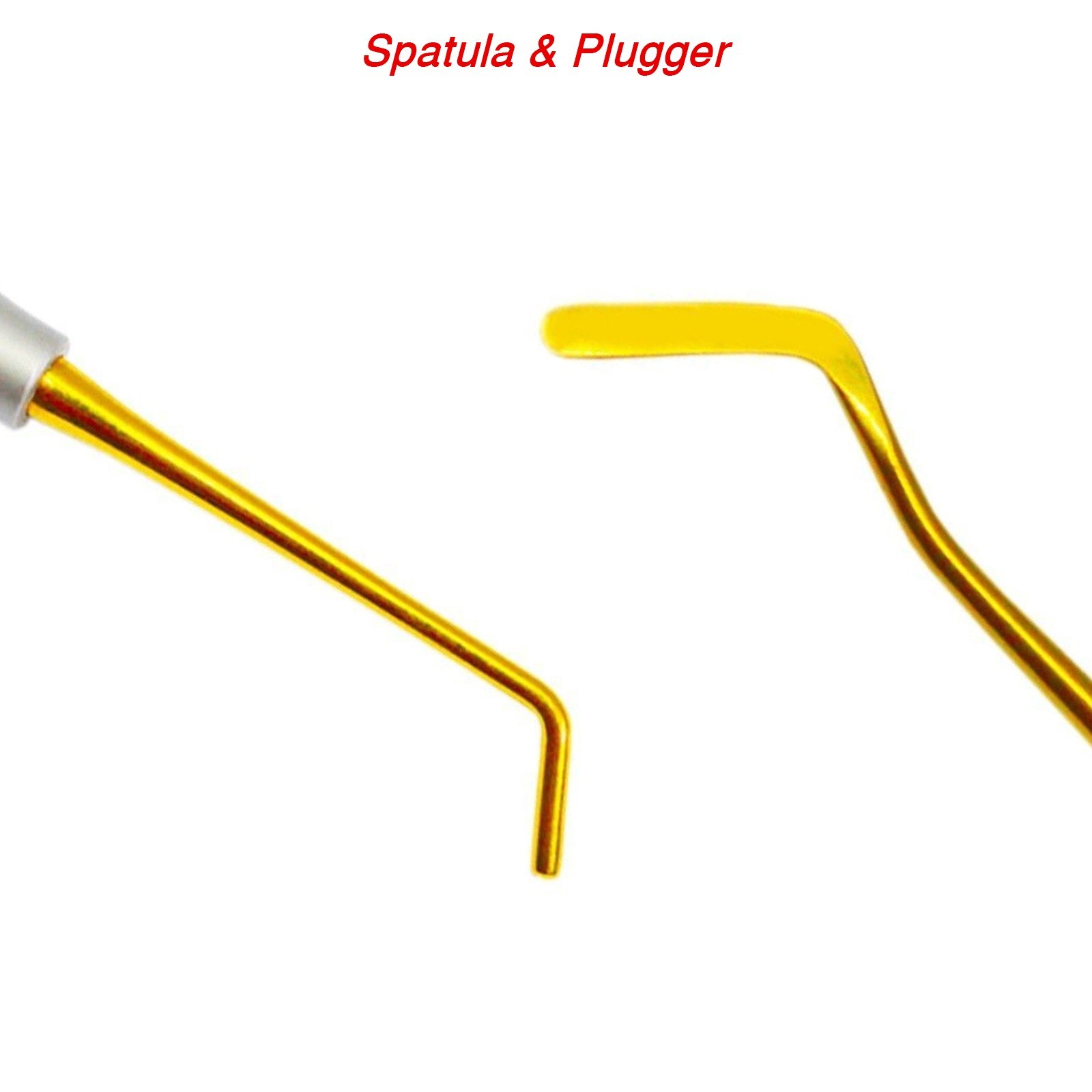 Dental Composite Filling Instruments Spatula & Plugger Titanium Gold Tips