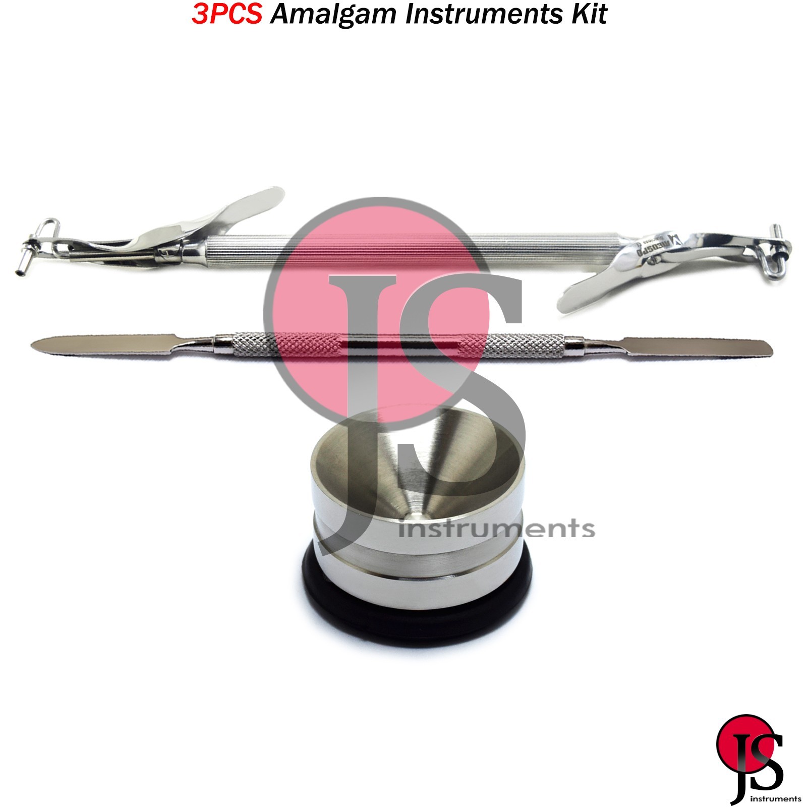 3PCS Amalgam Restorative Instruments Amalgam Carrier Well Cement Spatula Dental