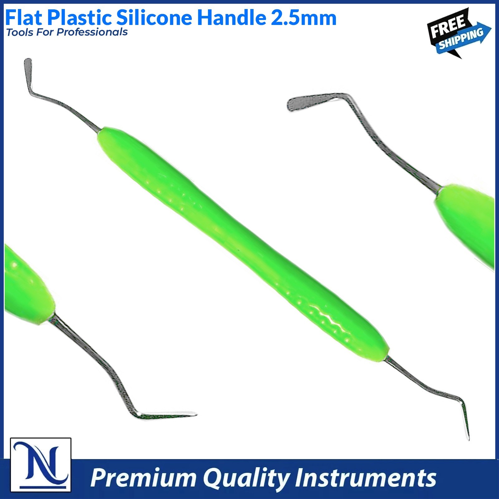 Dental Flat Plastic Set Silicone Handle Tips Composite Filling Instruments