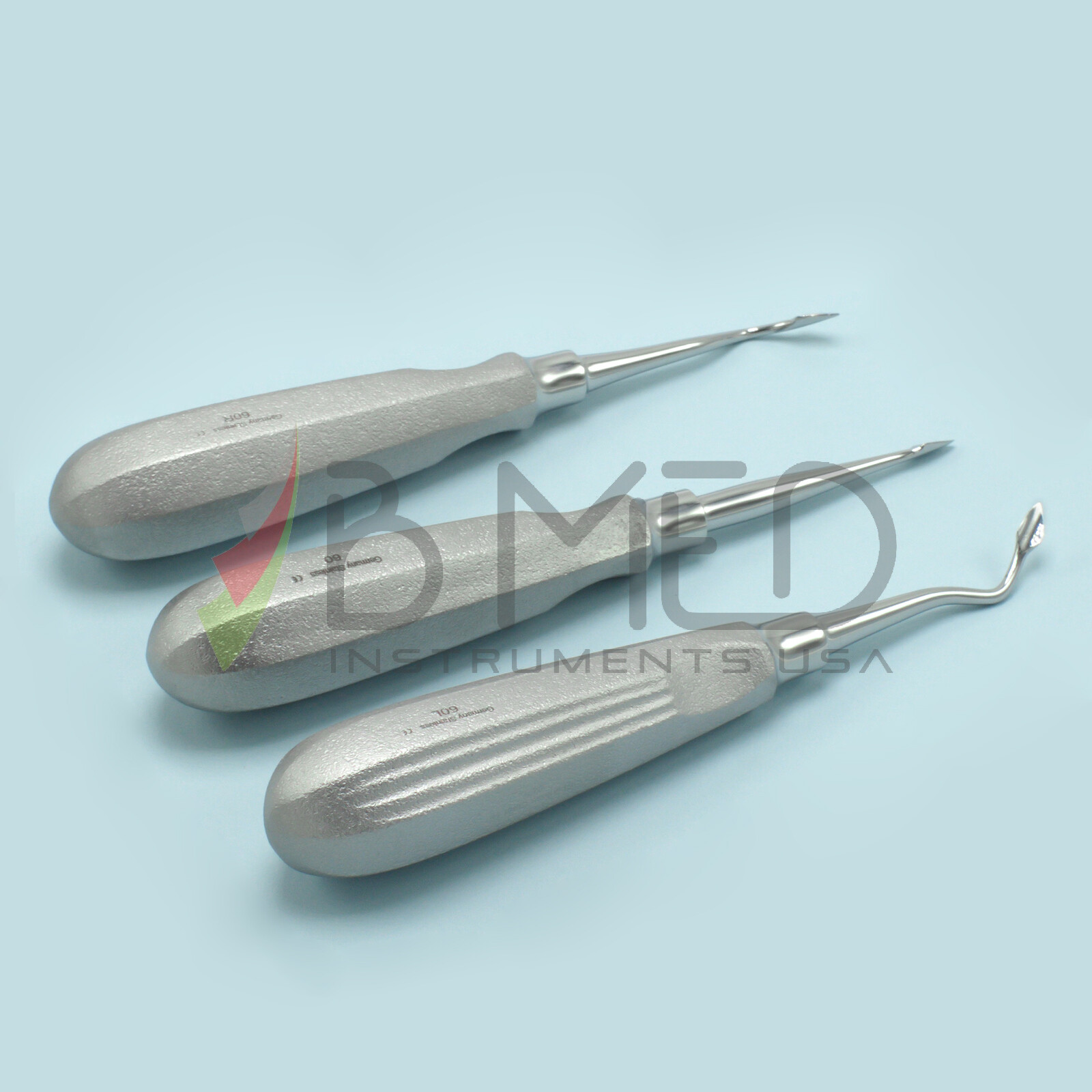 OR Grade Root Elevators Spade Concave #60 Str 60L & 60R Dental Instruments