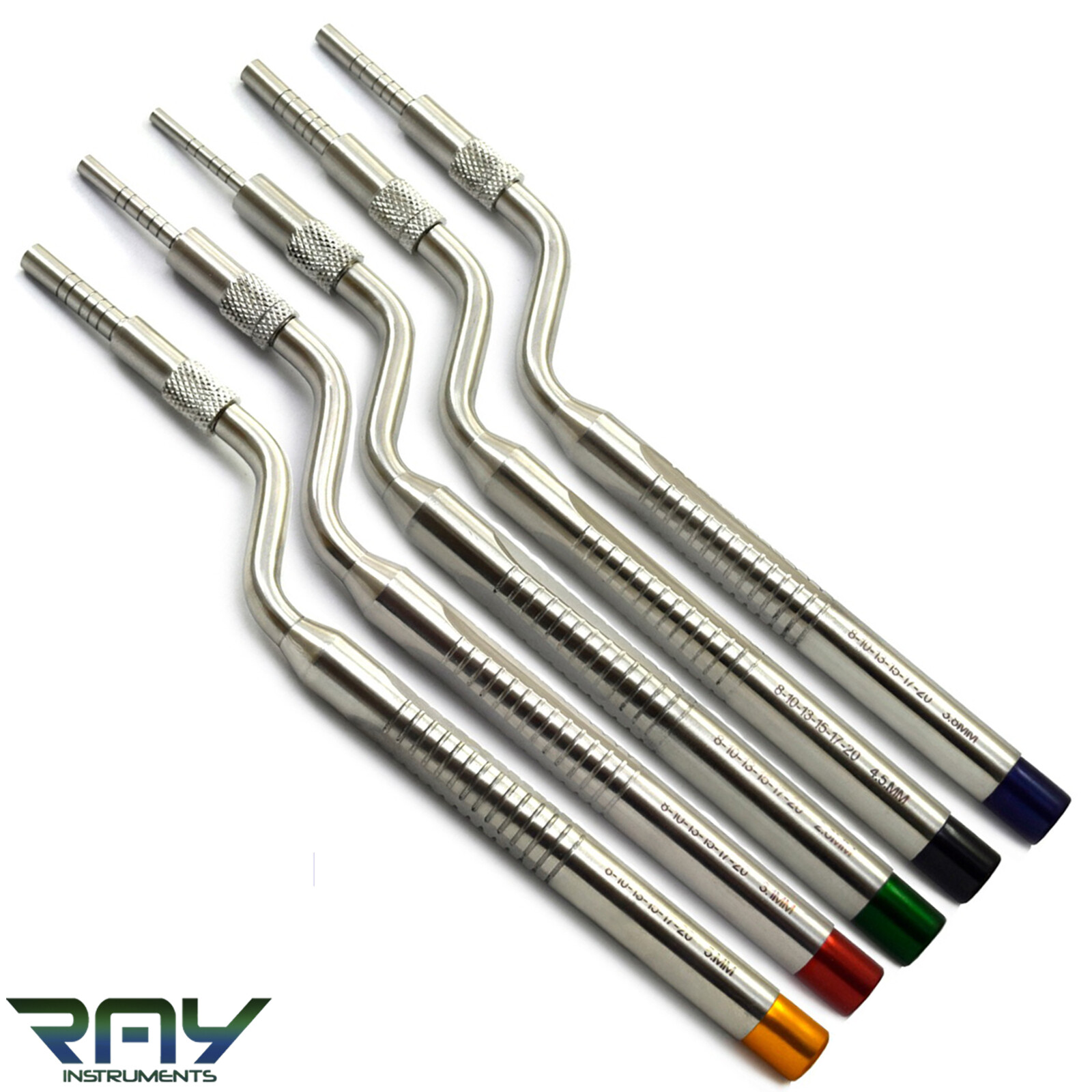 Sinus Lift Osteotomes Set Of 5 Offset Concave Dental Implant Surgical Instrument