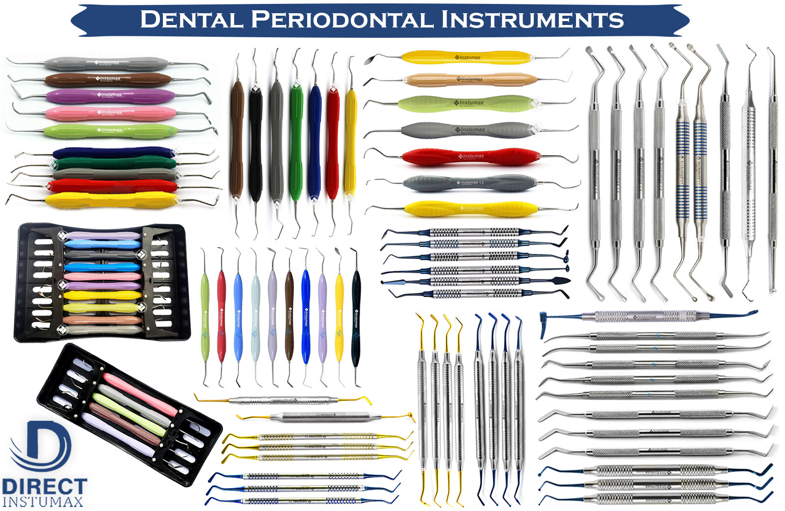 Range Of Dental Composite Filling Instruments Restorative Scaler Placement Tools