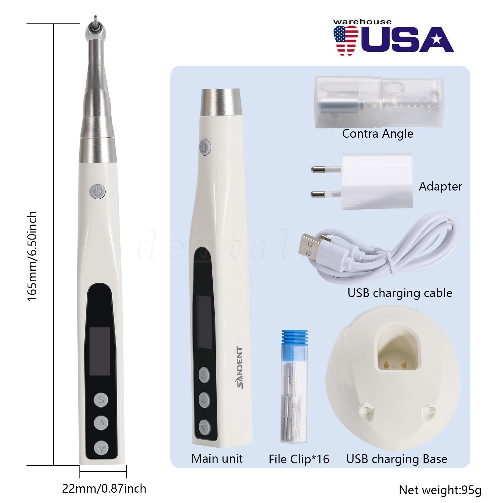Dental Wireless Implant Electric Torque Wrench Handpiece Driver 360° Rotation