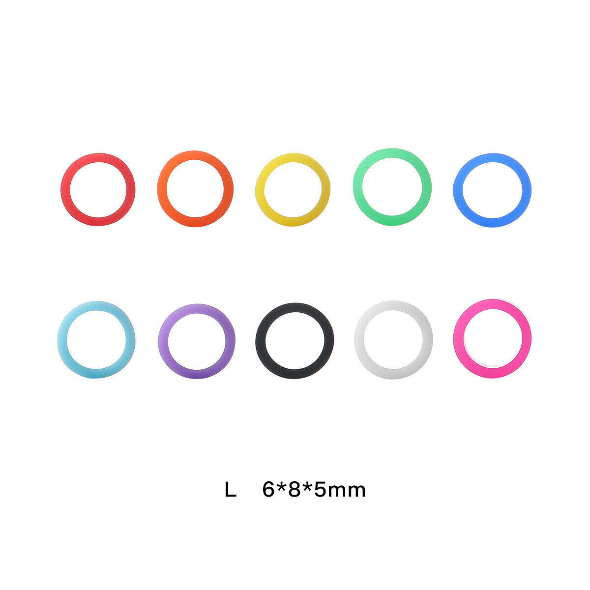 Dental Hygienist Instrument Silicone Color Code Ring Mark 100 Pcs Large 6mm