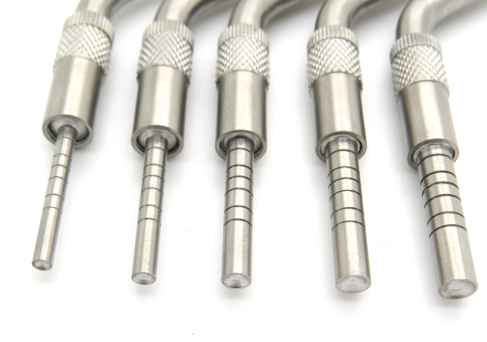 Dental Osteotomes Straight and Curved Tip Spreading Surgical Set of 10