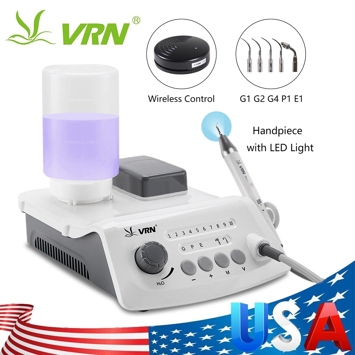 LED Dental Ultrasonic Piezo Scaler Handpiece Bottle Fit EMS Cavitron USA