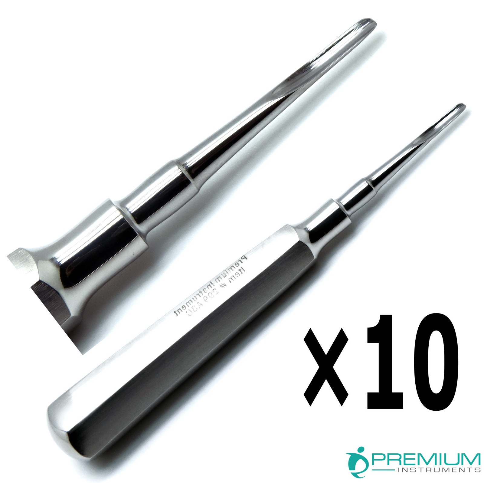 10× Premium Elevator 3mm Straight Tip Root Surgical Extract Instruments