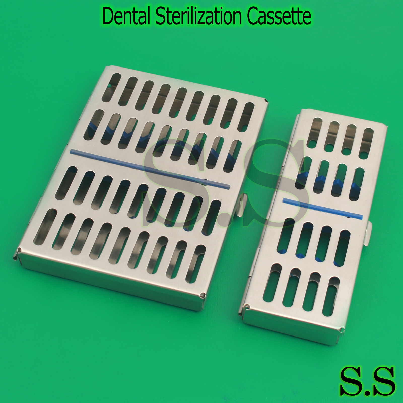 Dental Sterilization Cassette,Autoclave Tray,Rack, Box, 10 &-5 Instrument ‘Blue’