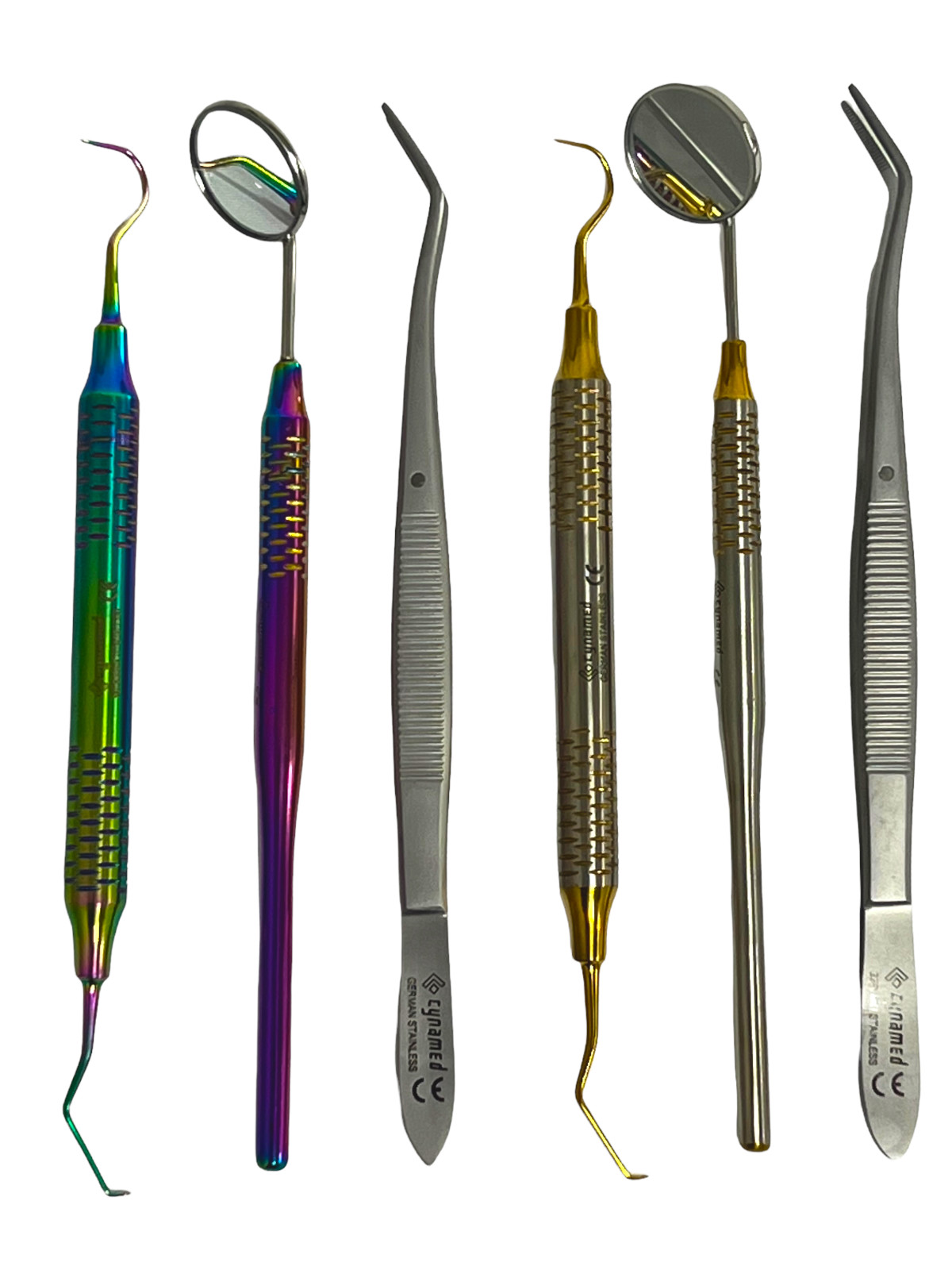 Premium German 3 Instruments Basic Dental Set Mirror Explorer College Plier Holo