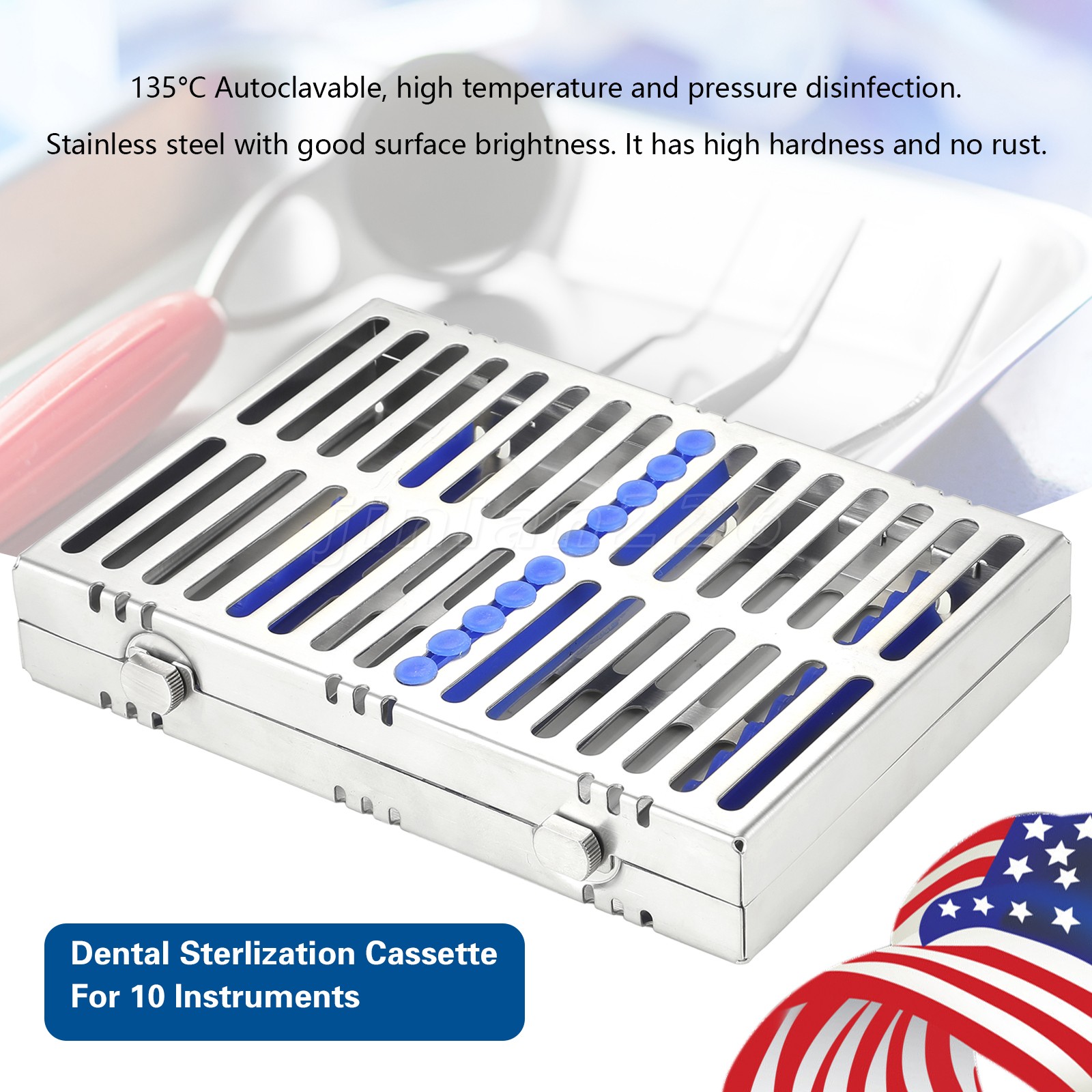 Instruments Sterilization Box 8.27″ x 3.03″ x 1.38″ Surgical Dental Sterilizing