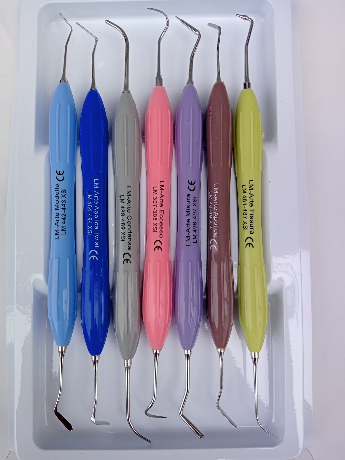 1 Set Dental Pick & Mirror Tools Sculpture Instrument Double End Oral Kit German