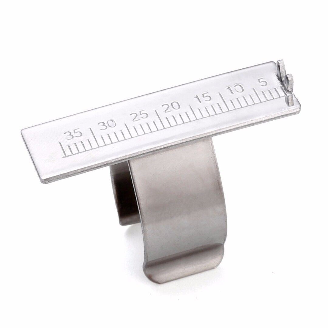 1Pc Dental Adjustable Endo Ruler Stainless Steel Measure Ring Span Gauge Finger