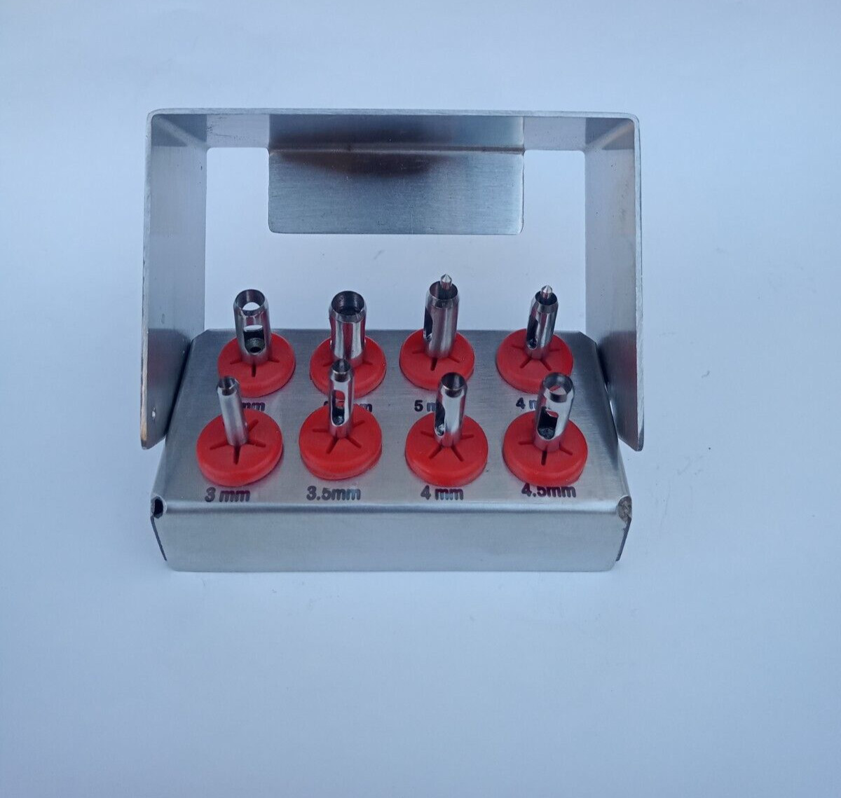 German 8 Pcs Dental Tissue Punch Kit Set With Bur Holder CE