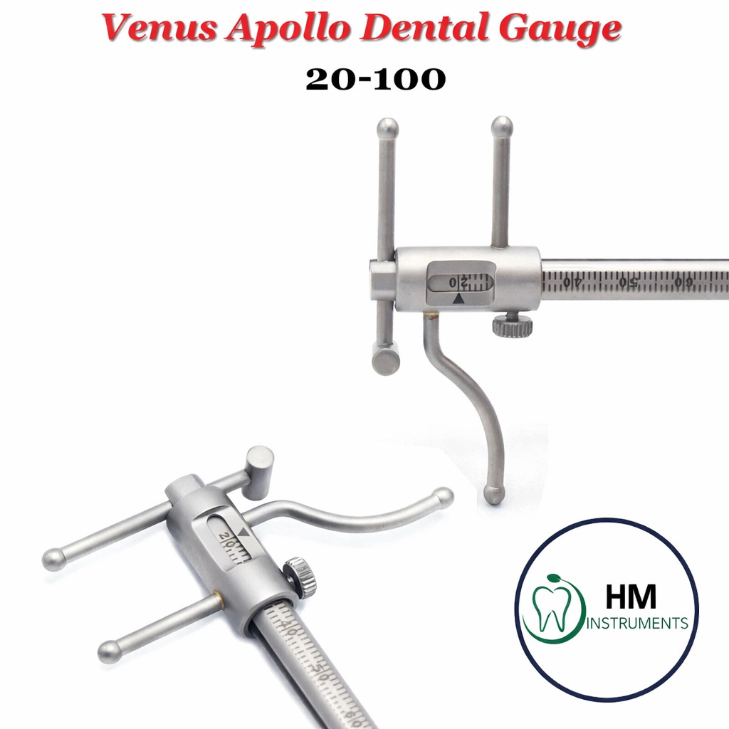 Apollo VDO Ruler Dental Measuring Gauge Prosthodontic Stainless Steel Instrument