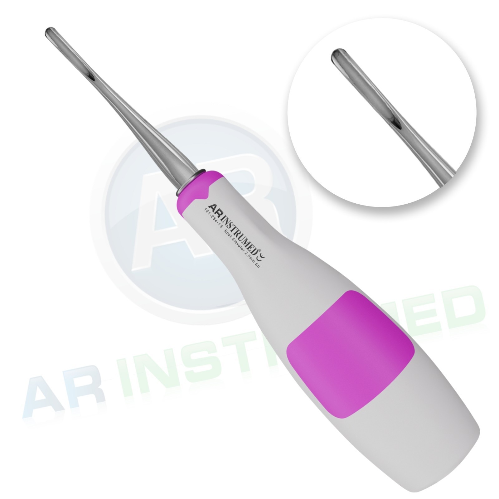 AR Silicone Coated Root Luxating Elevator Bein 2.5mm Surgical Dental Instruments