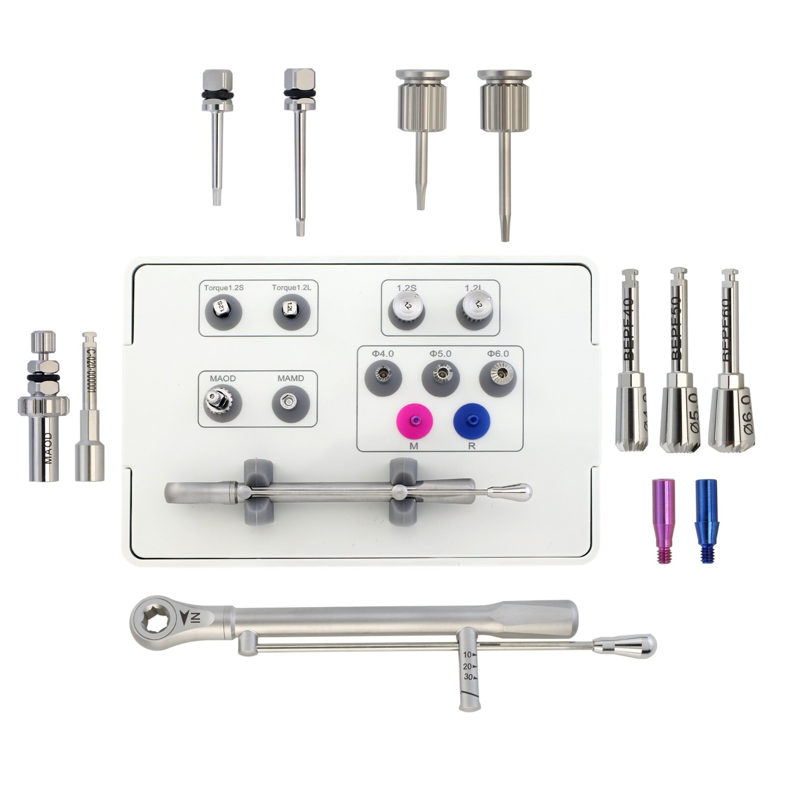 Implant Prosthetic Bone Profilers Kit Torque Wrench Drivers Guide Screw Hiossen