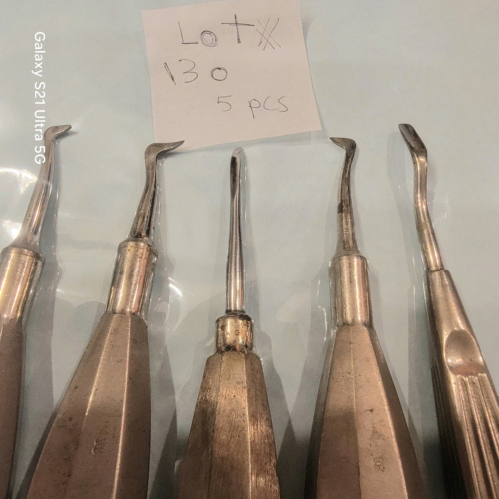 5 Pcs Curved Cryer Elevators Right Side Extraction Dental Instruments Made USA