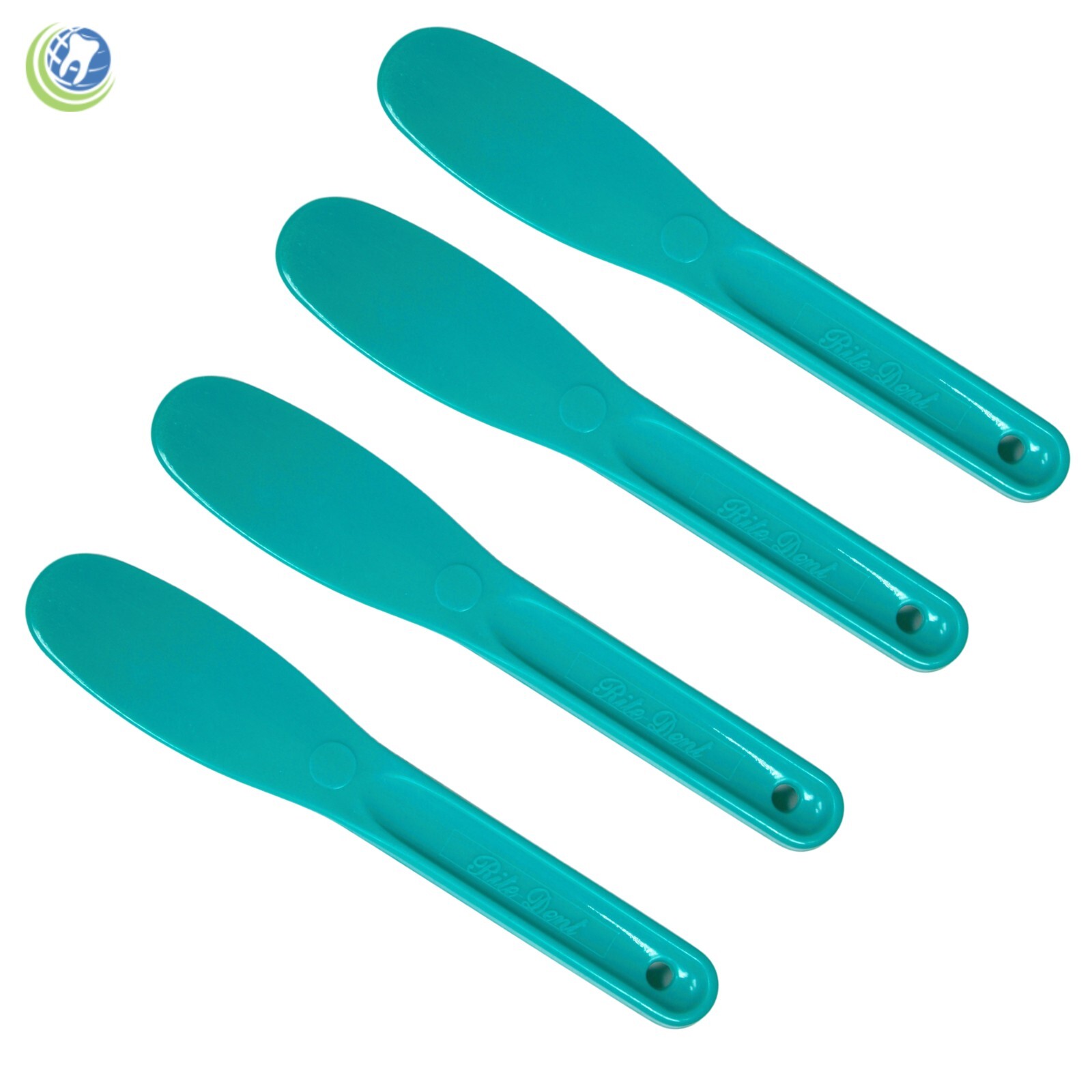 DENTAL LAB PLASTIC MIXING SPATULA FOR IMPRESSION MATERIAL ALGINATE 4PC SET GREEN