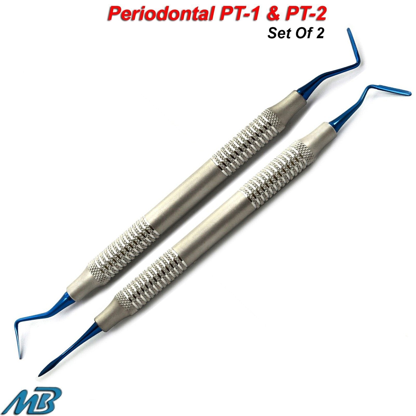 Set Of 2 Periodontal Ligament Dental Tooth Extraction Implant Periotome PT1 PT2