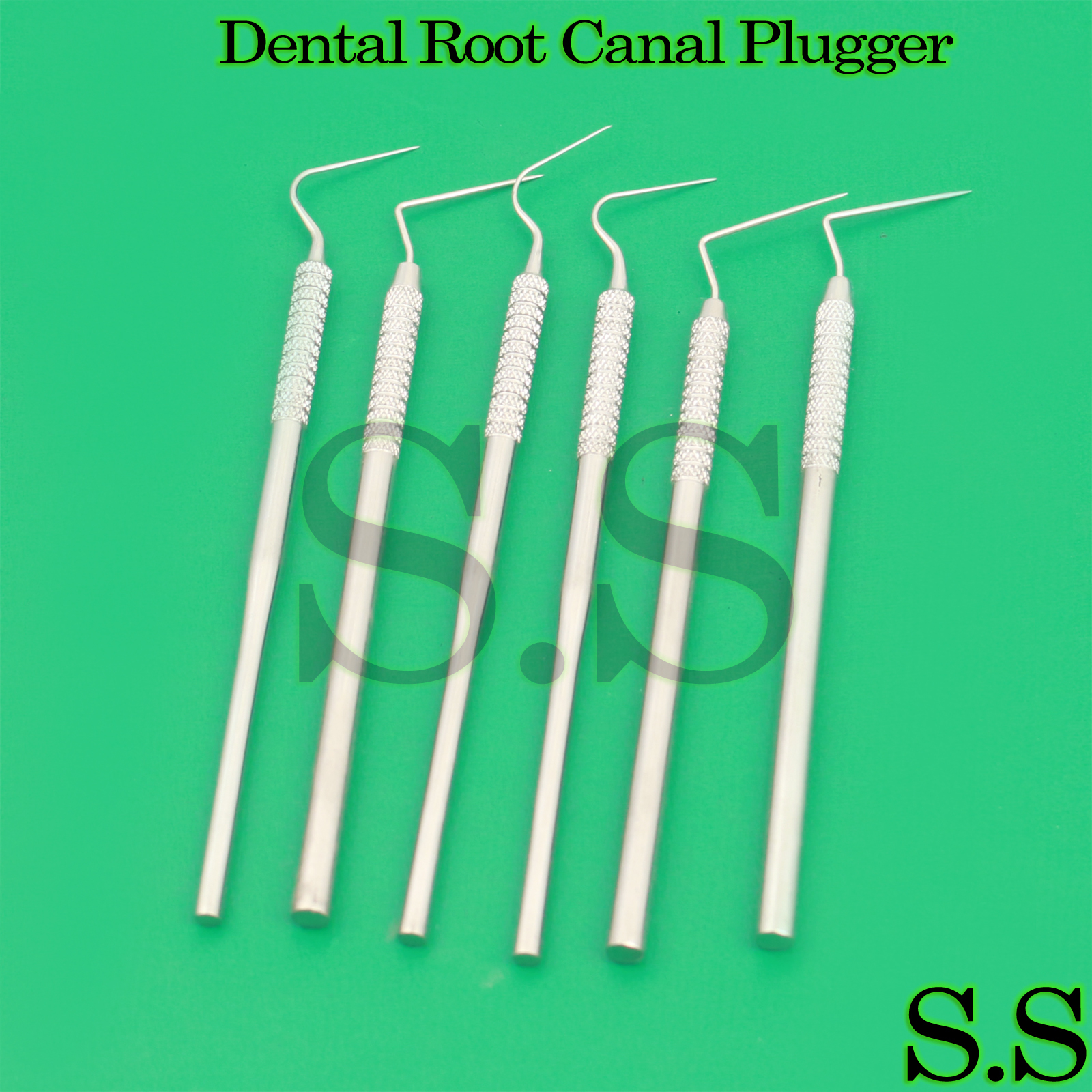 Dental Spreader D11, 2S Root Canal Plugger Endodontic Instruments Set of 6 Pcs