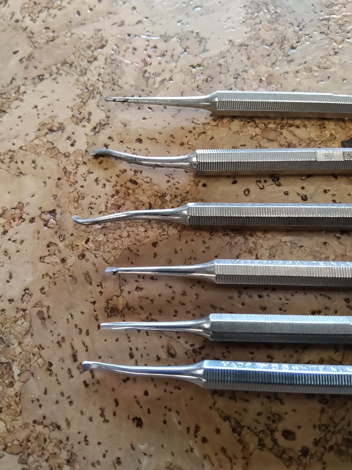 SS WHITE TARNO USA PICK LOT OF 6 VINTAGE DENTAL INSTRUMENTS