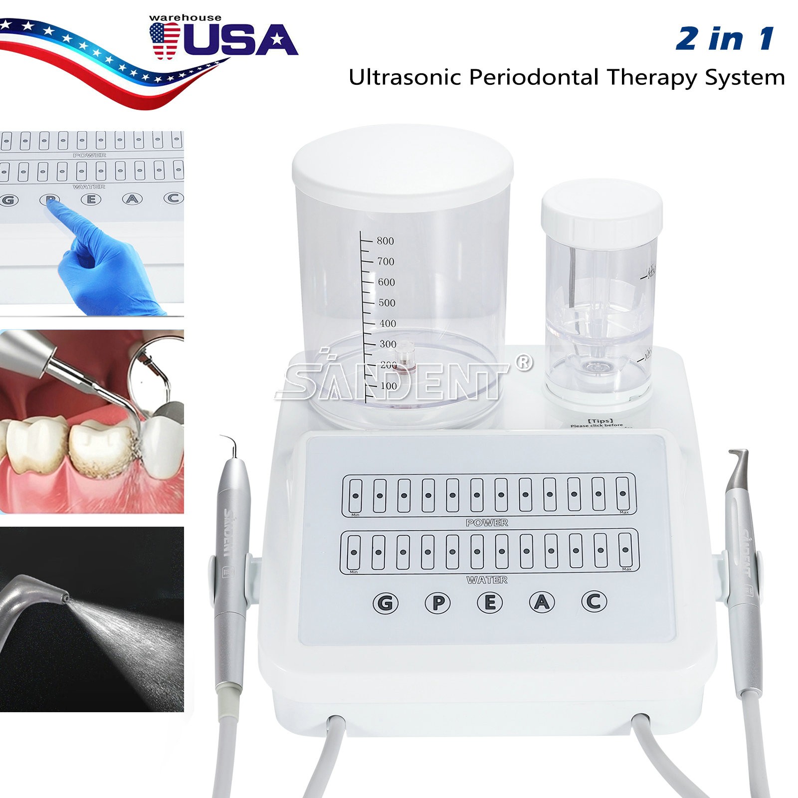 Dental Ultrasonic Scaler Air Polisher Supragingival&Subgingival