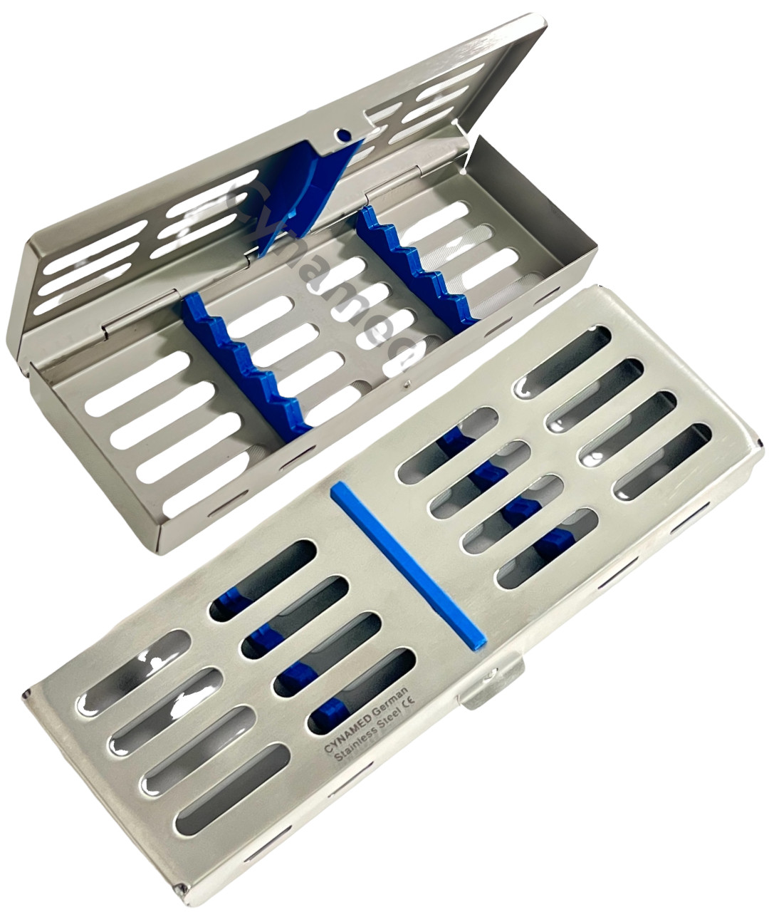 GERMAN DENTAL AUTOCLAVE STERILIZATION CASSETTE TRAY BOX RACK FOR 5 INSTRUMENTS