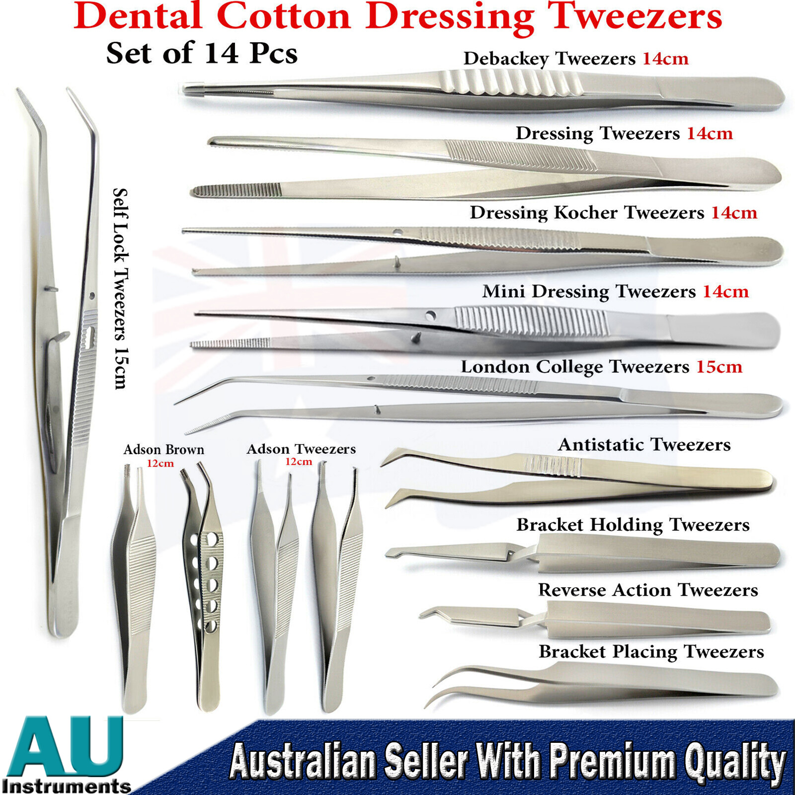 Surgical Tooth Extraction Elevators Rubber Ainsworth Suture Scissors iris kelly