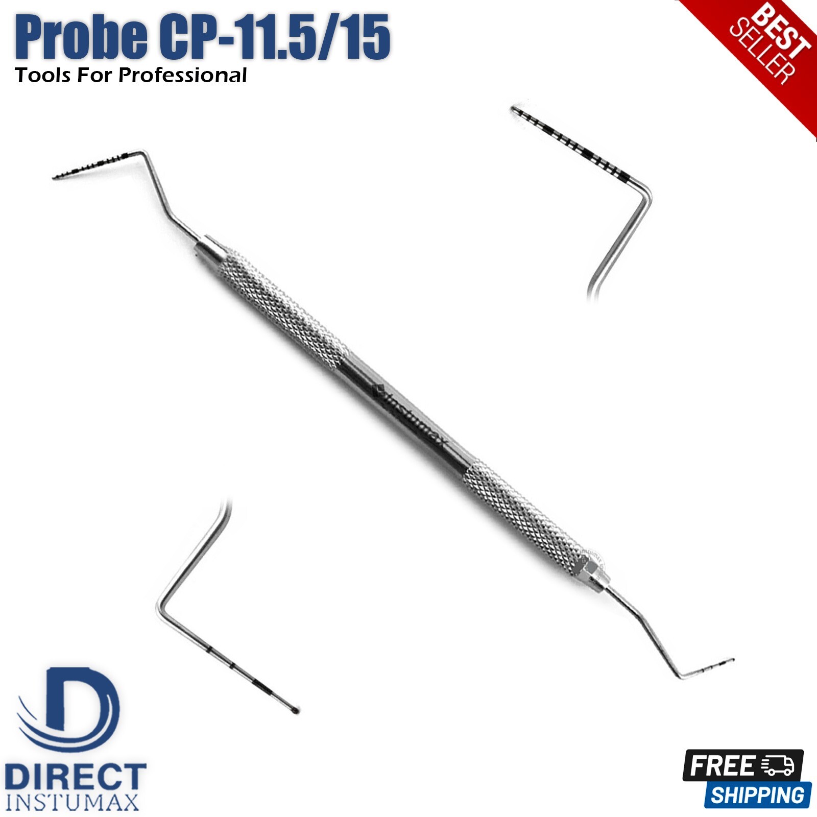 5Pc Probe CP-11.5/CP-15 Dental Periodontal Gum Pocket Depths Measuring / Scaling