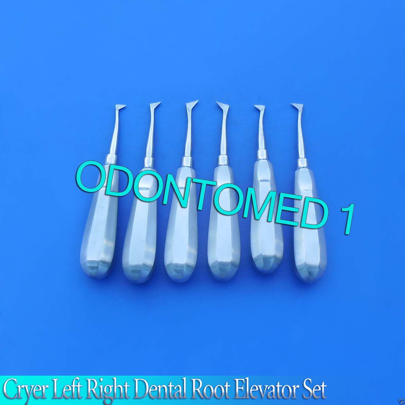 Set Of 6 Cryer Left Right Dental Tooth Extracting Elevators Small Medium Large