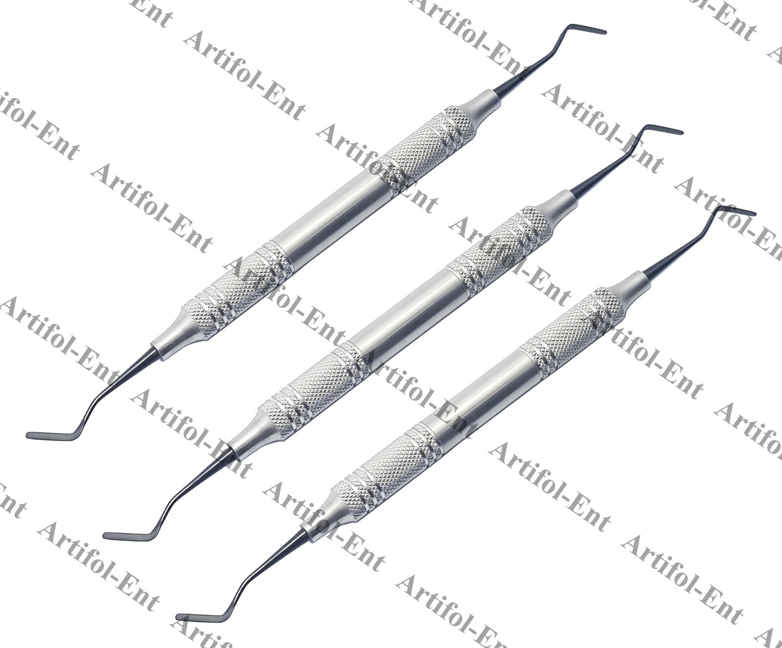 8A Gingival Retraction Cord Packer Set – 3pcs Dental Instruments Black Titanium