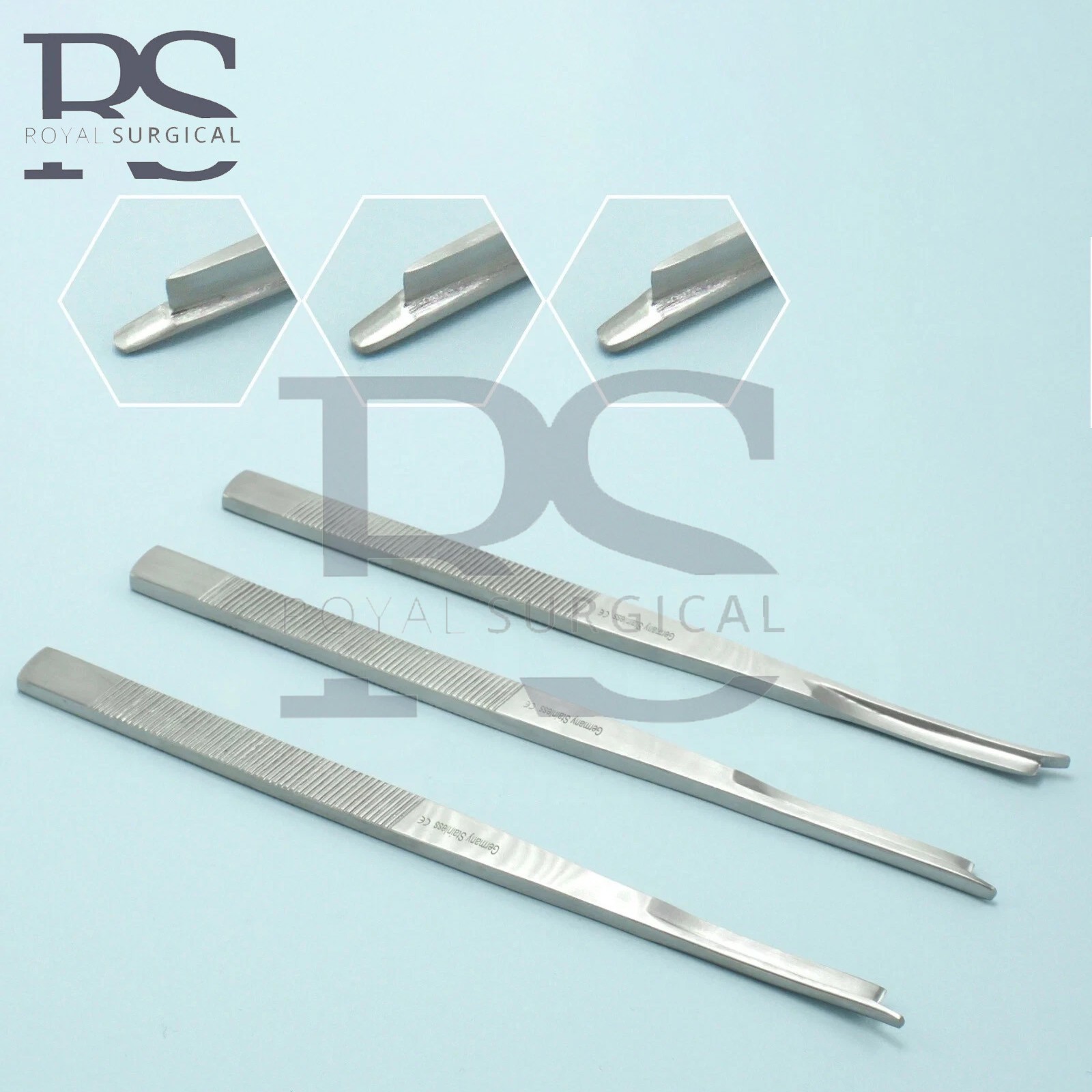 OR Grade Silver Nasal Chisel Osteotome Set Guarded Rhinoplastry Instruments