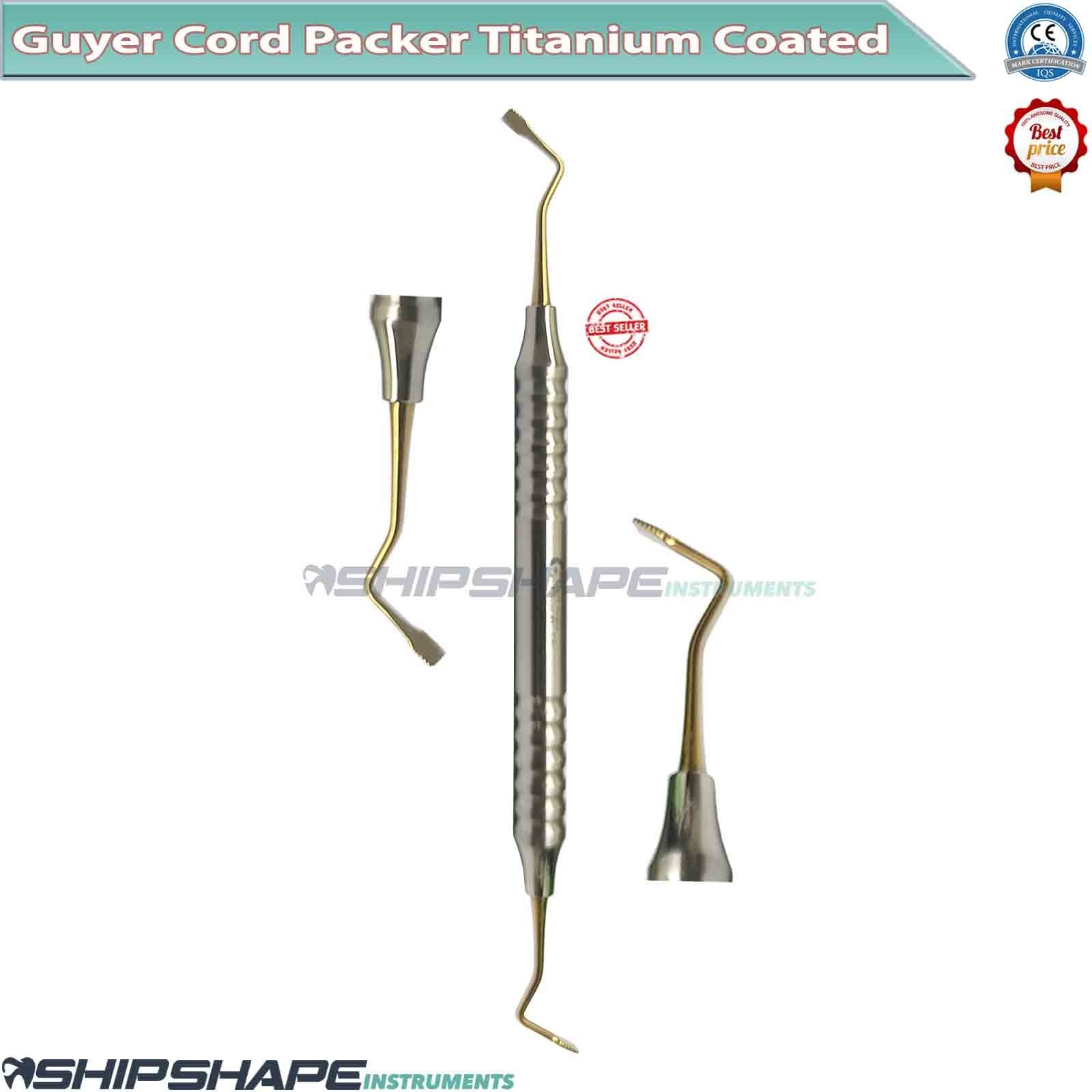 Dental Guyer 7 Cord Packer Double Ended Serrated Instrument Stainless Steel