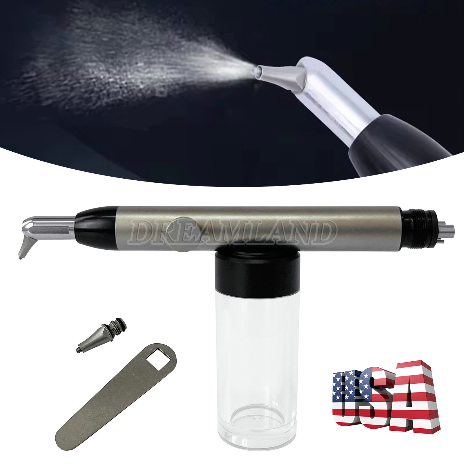 Dental Aluminum Oxide Microblaster Sandblaster with Water Spray