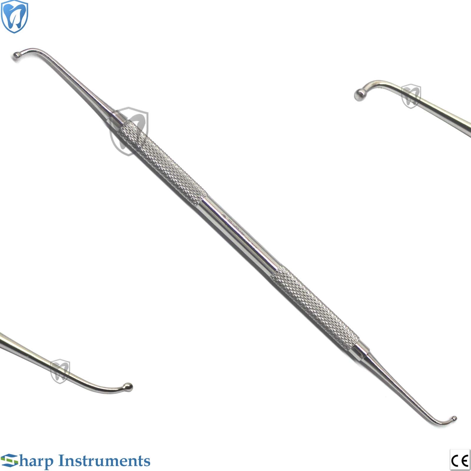 Dental Ball Burnisher Octangle Shape Filling Instruments Amalgam Stainless Steel